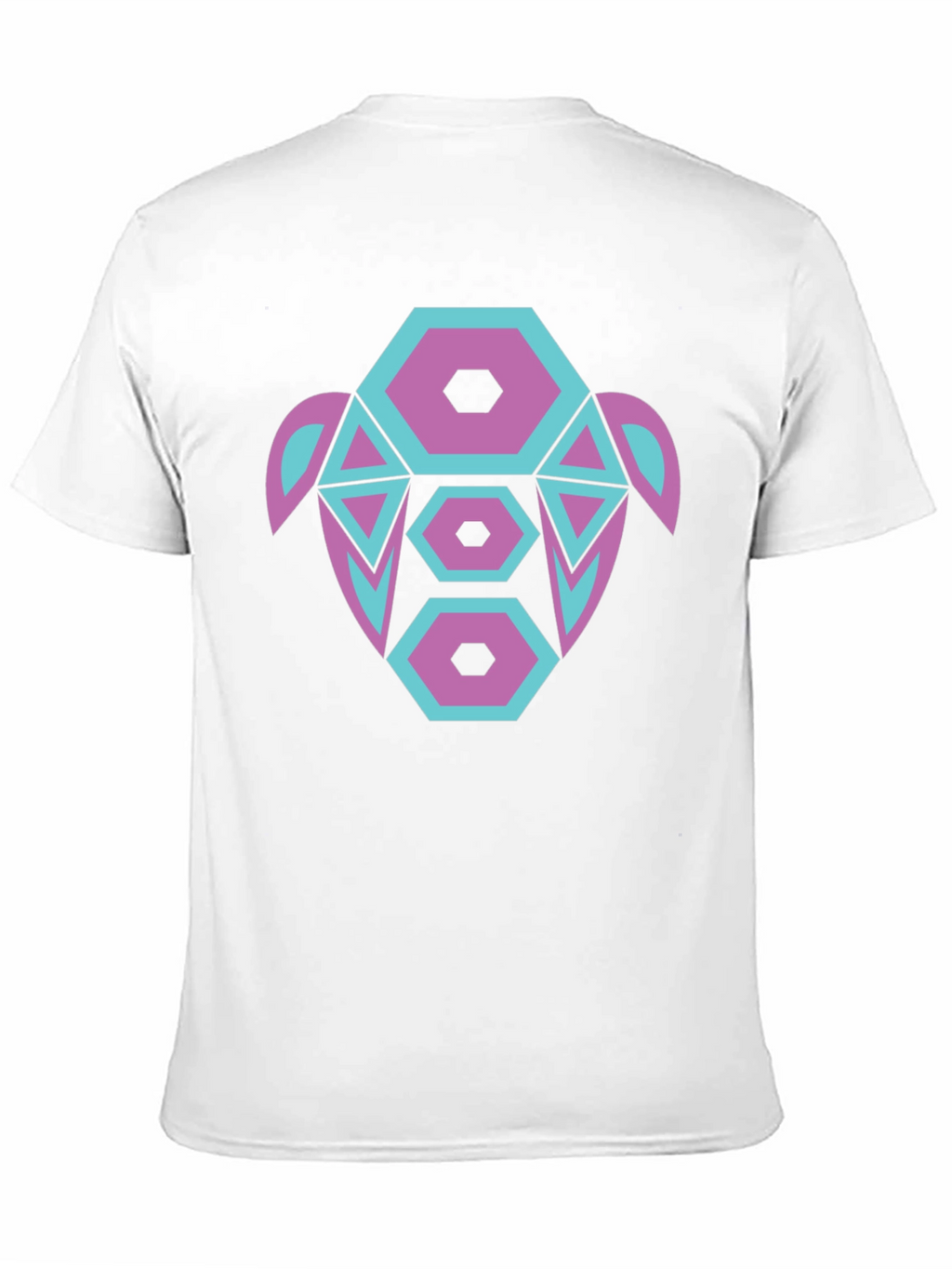 Abstract Turtle Graphic Tee - Black Cotton