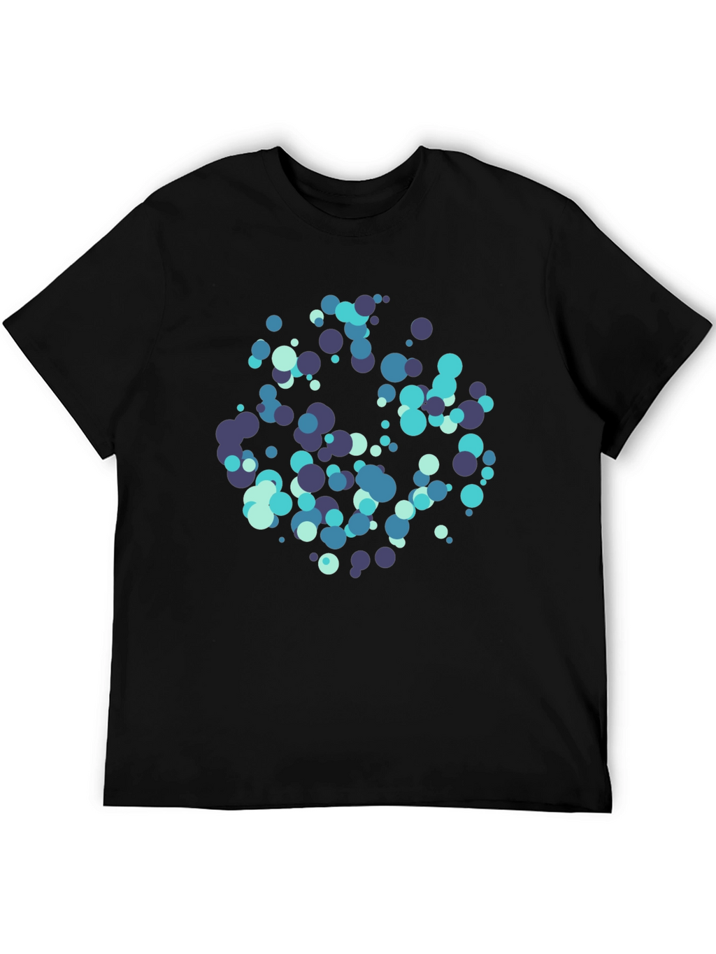 Modern Circles Graphic Black T-Shirt