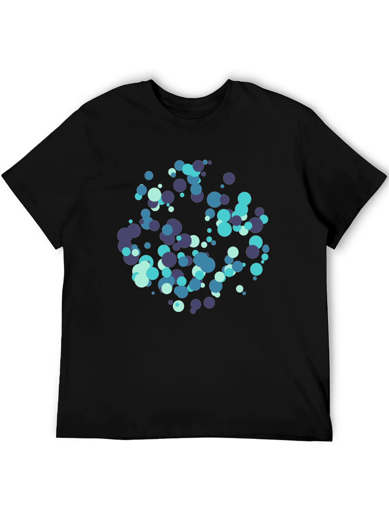 Modern Circles Graphic Black T-Shirt