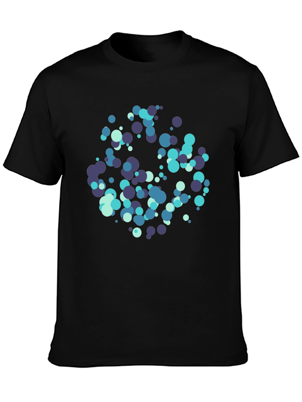 Modern Circles Graphic Black T-Shirt