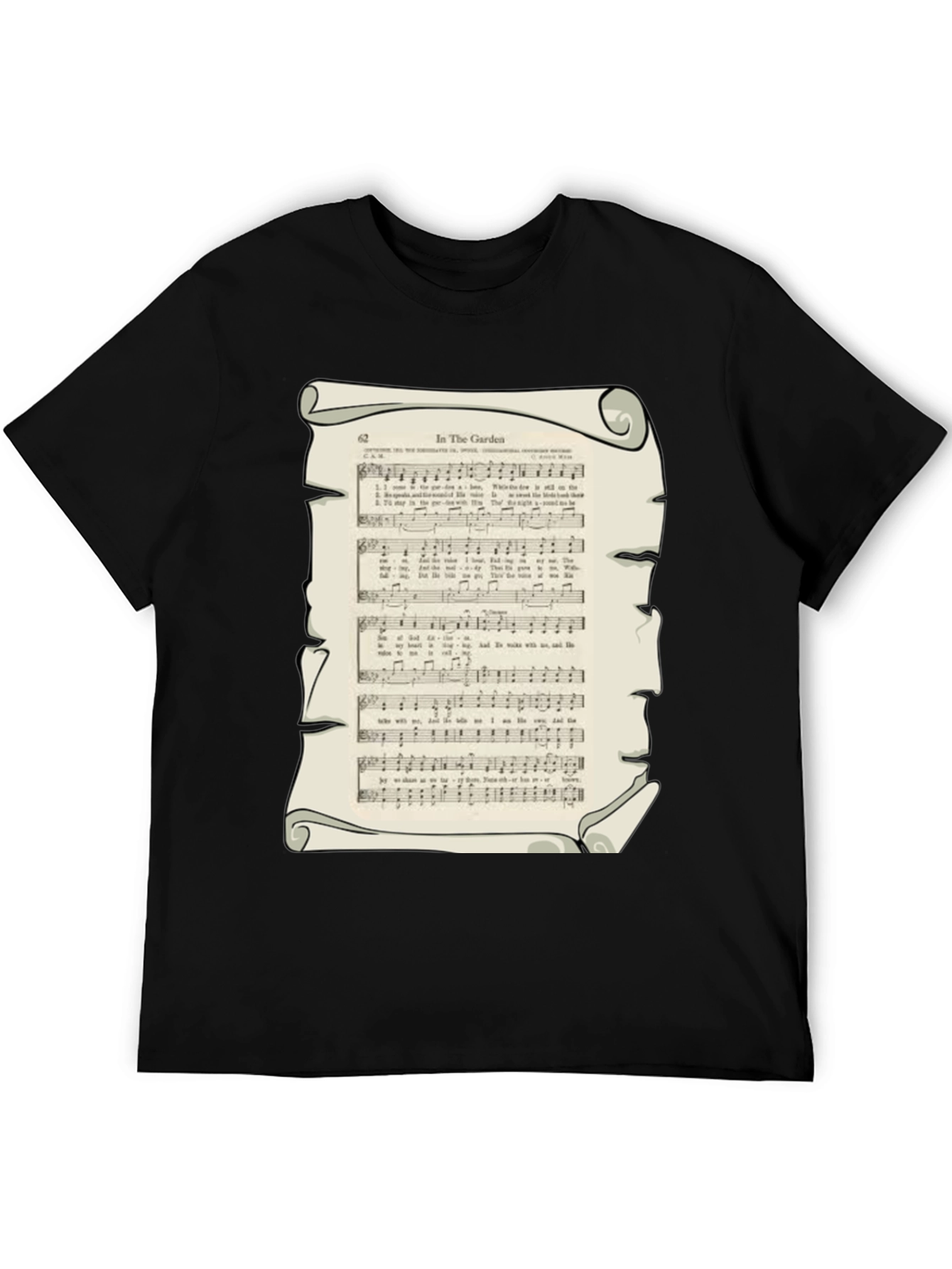 In the Garden Sheet Music Graphic T-Shirt