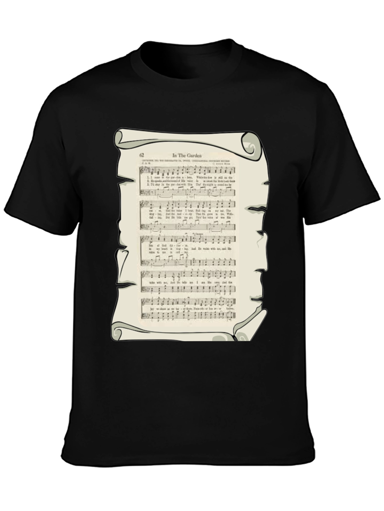 In the Garden Sheet Music Graphic T-Shirt