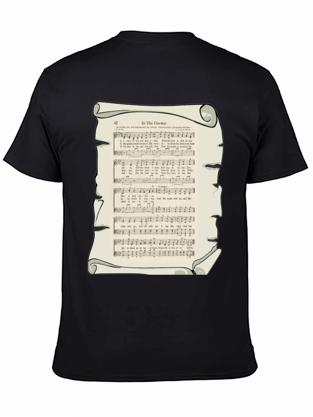 In the Garden Sheet Music Graphic T-Shirt
