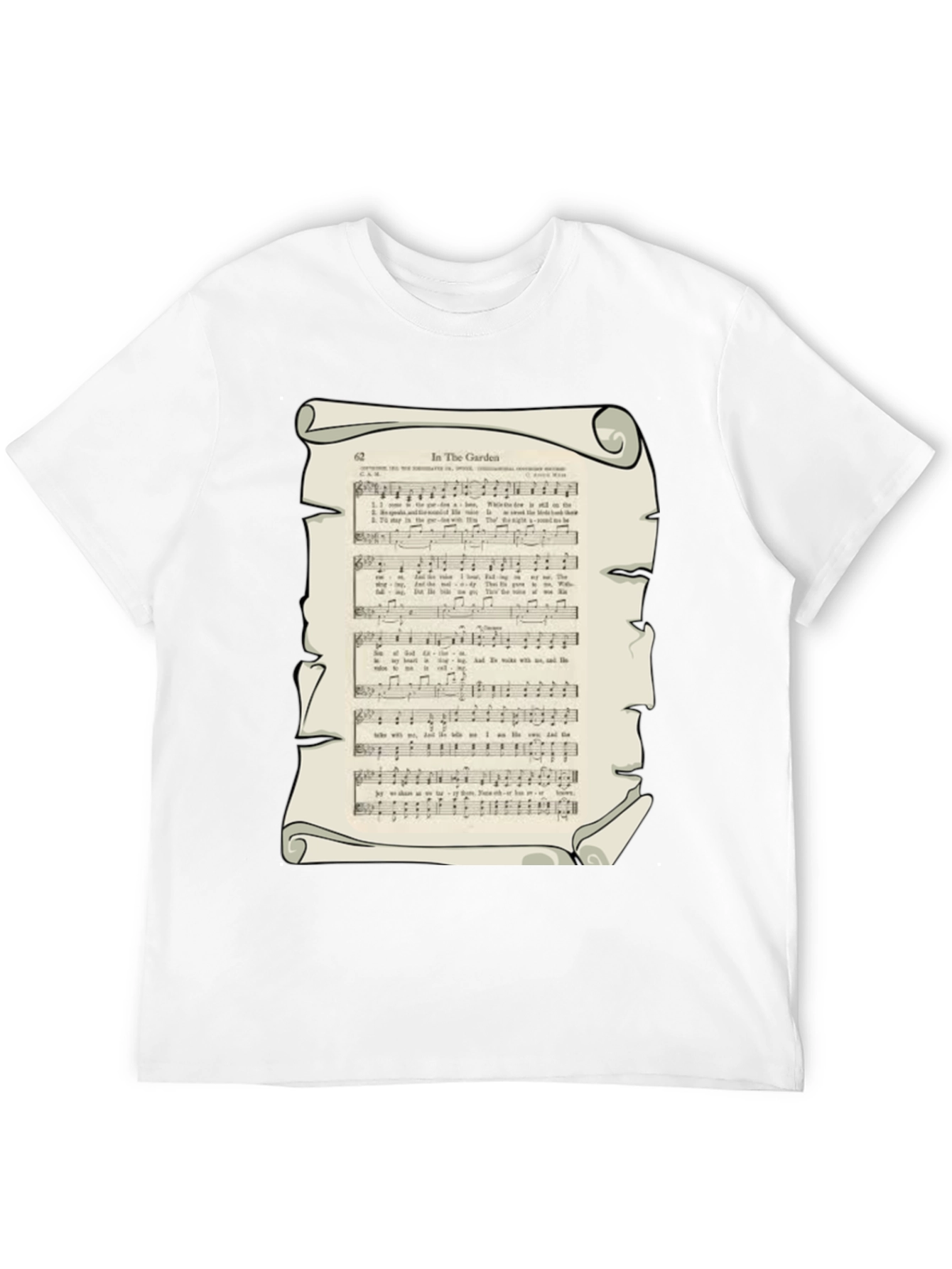 In the Garden Sheet Music Graphic T-Shirt
