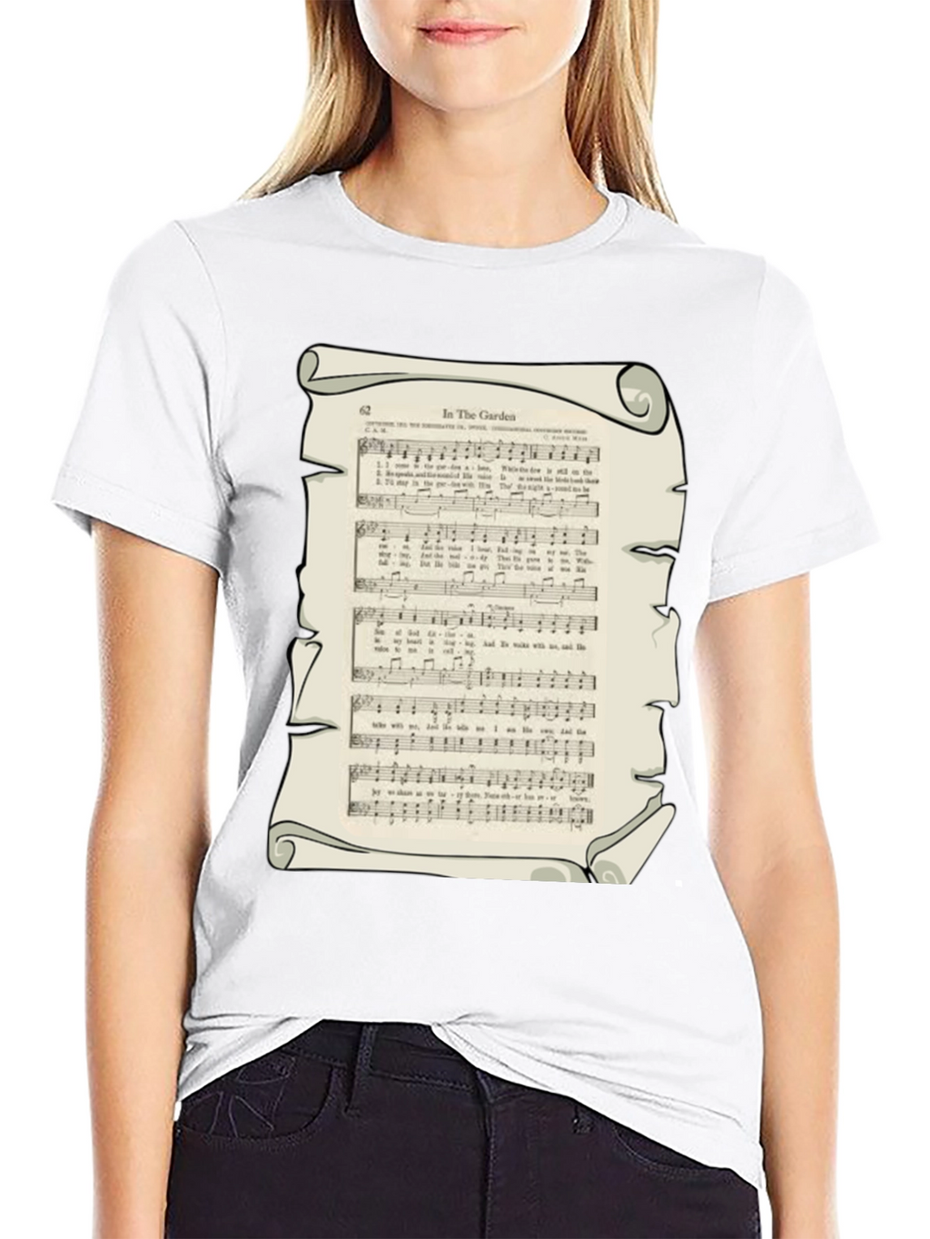 In the Garden Sheet Music Graphic T-Shirt