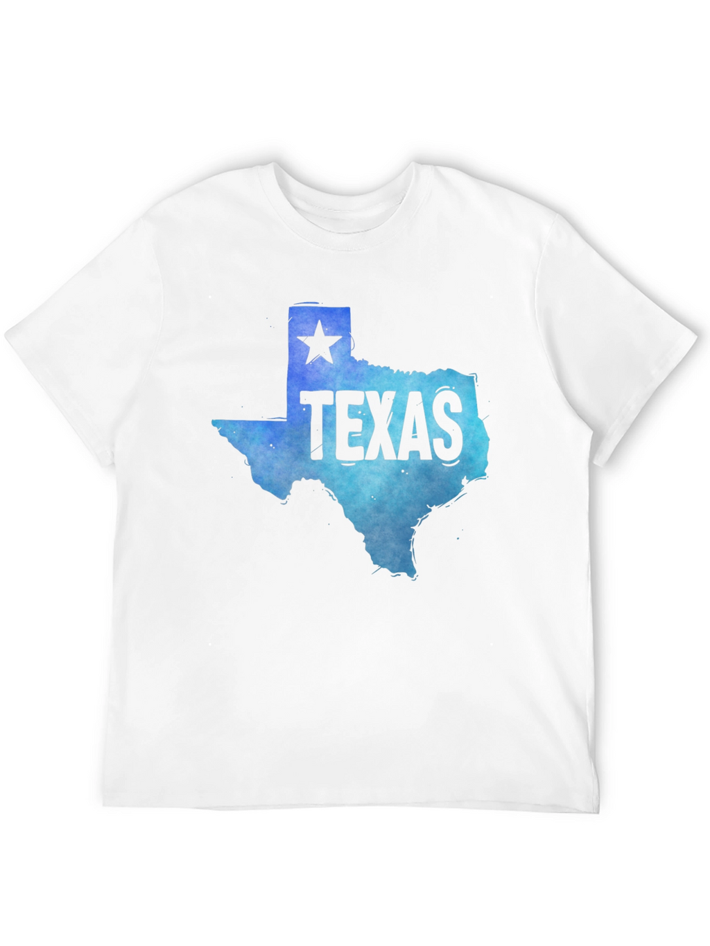 Texas State Map Graphic Tee - Mens Black T-Shirt