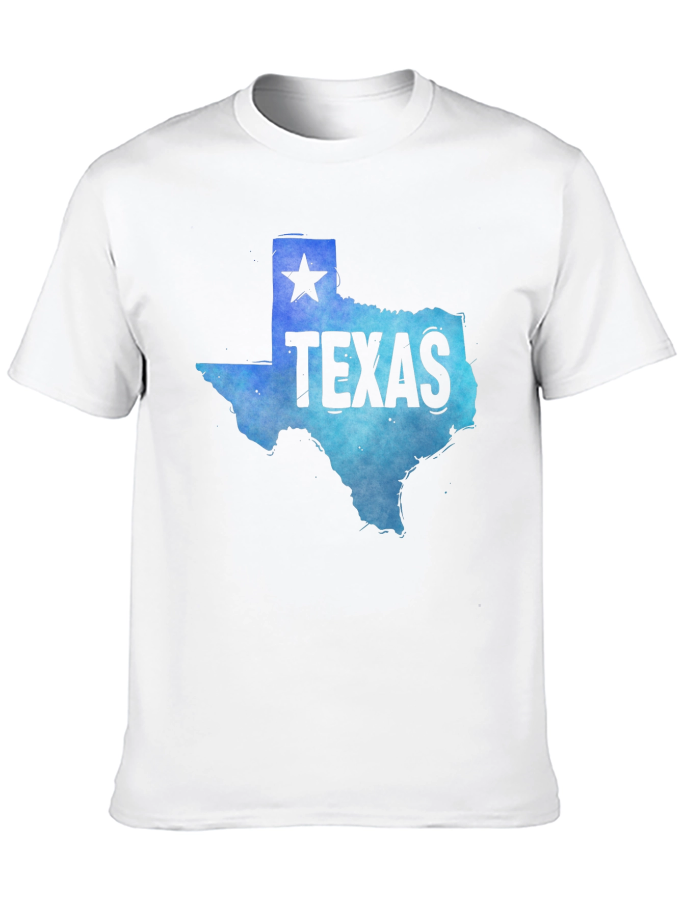Texas State Map Graphic Tee - Mens Black T-Shirt