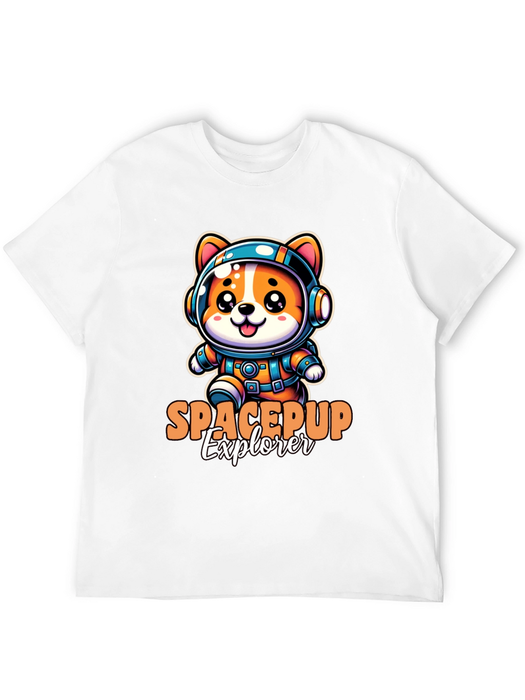 Space Pup Explorer Black T-Shirt