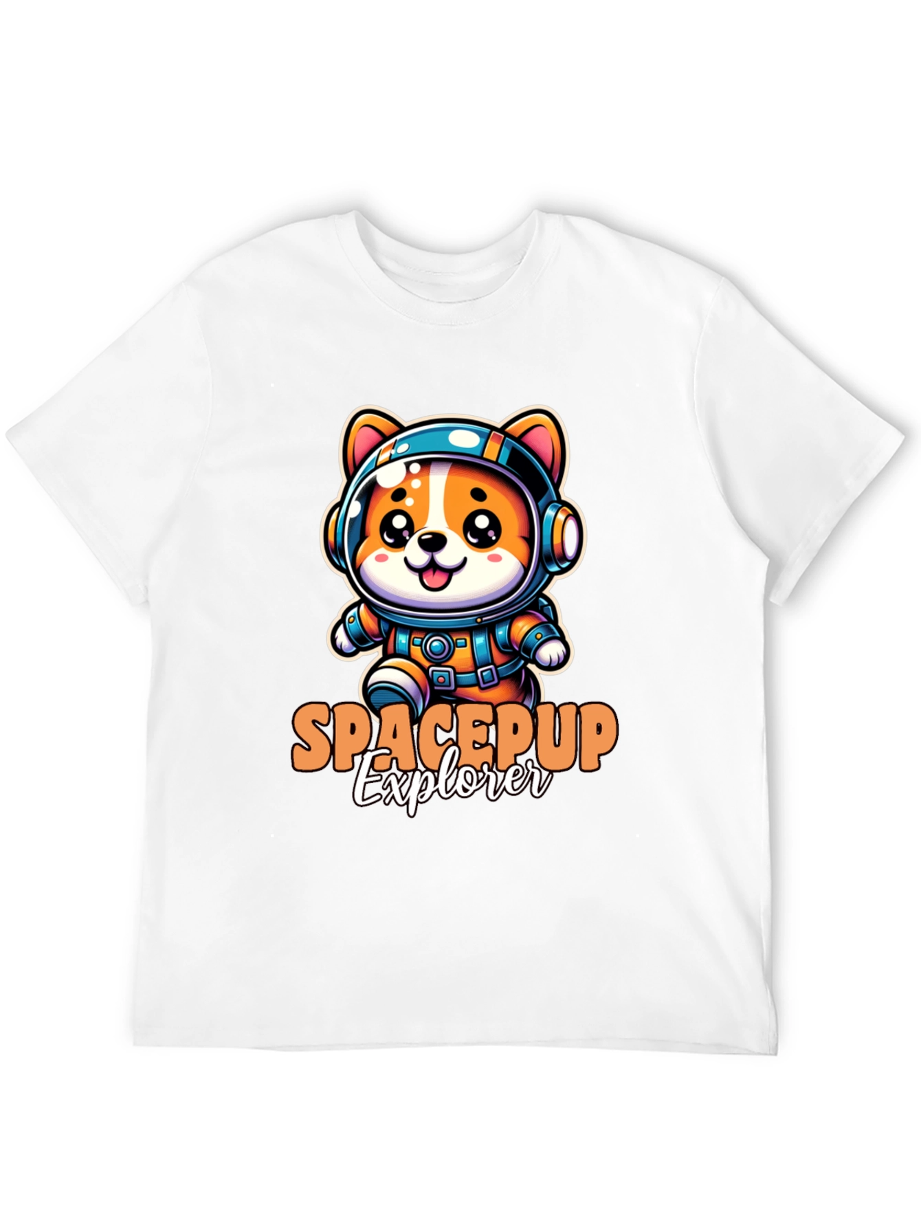 Space Pup Explorer Black T-Shirt