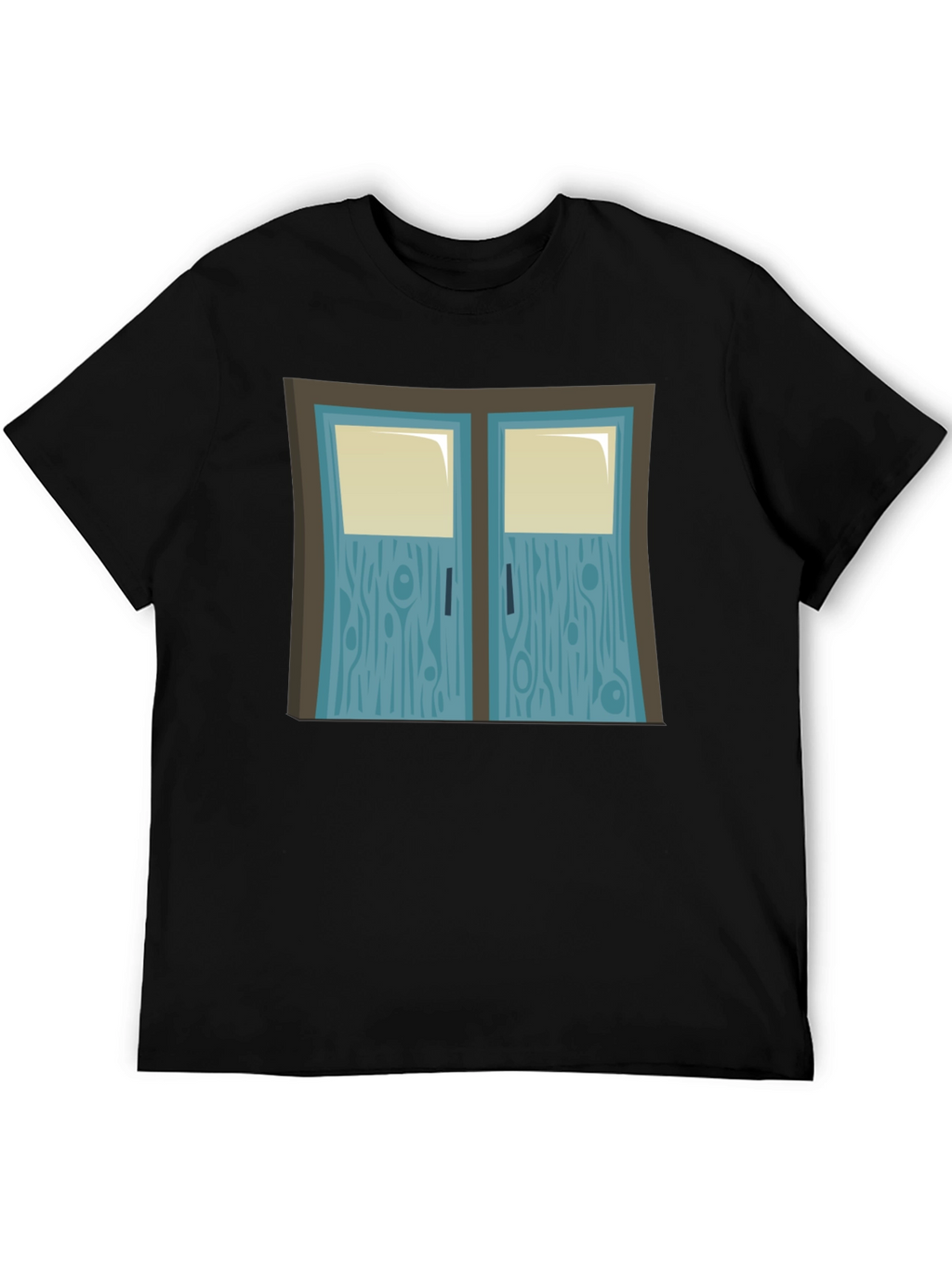 Cartoon Double Door Graphic Tee