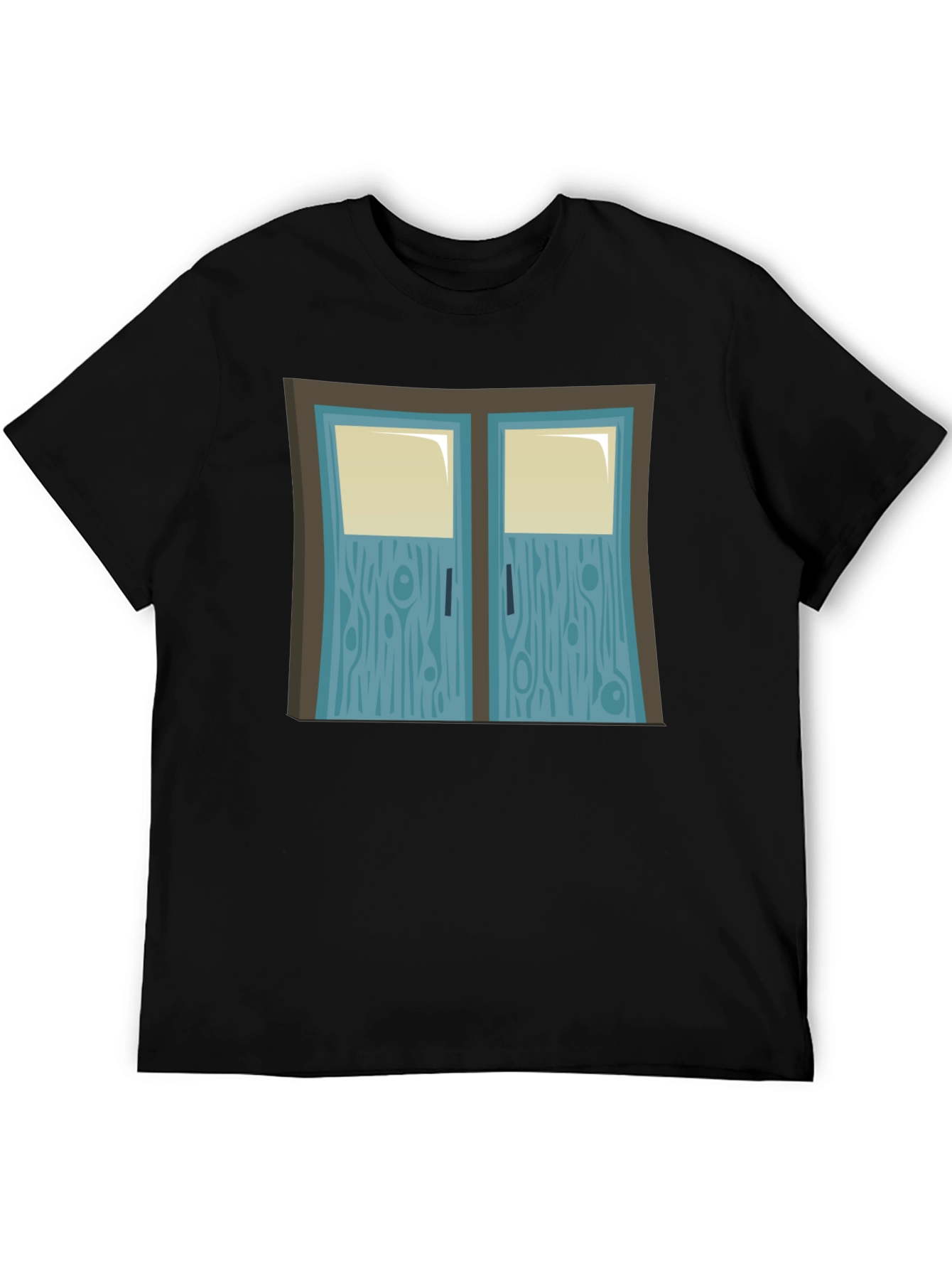 Cartoon Double Door Graphic Tee