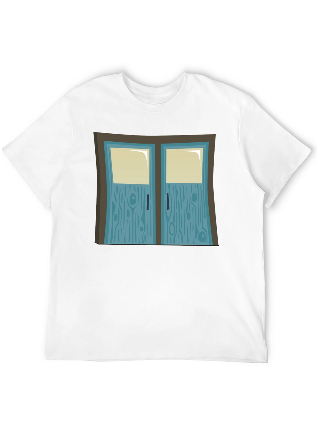 Cartoon Double Door Graphic Tee