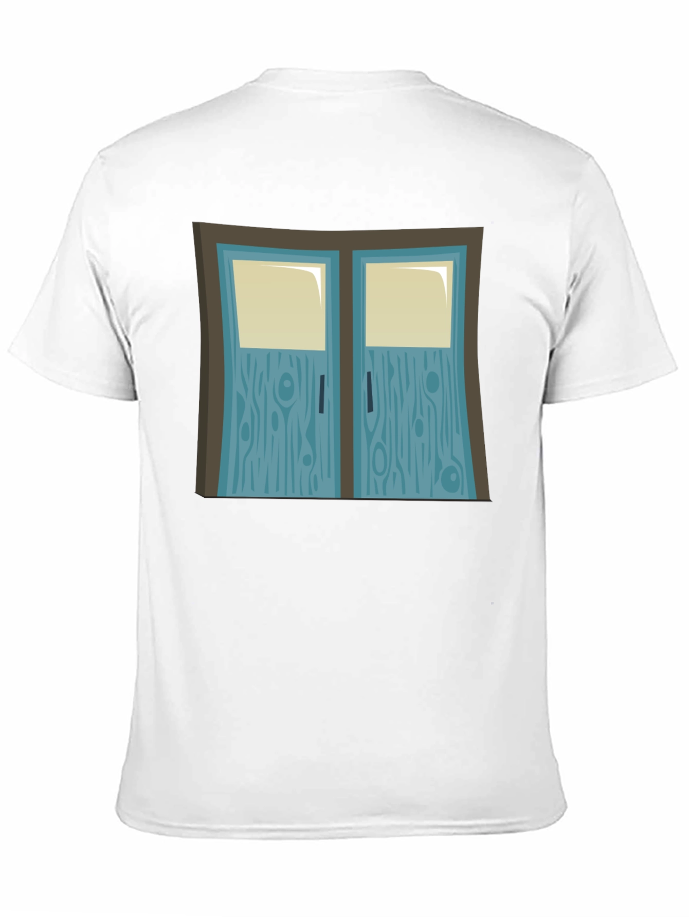 Cartoon Double Door Graphic Tee