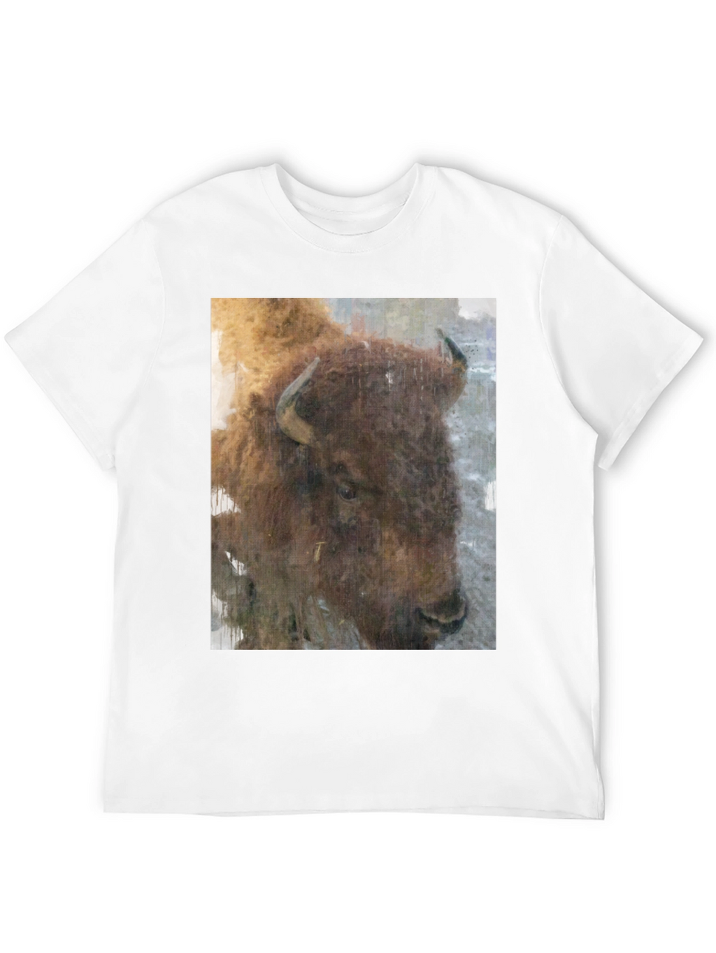 Bison Graphic Print Black T-Shirt