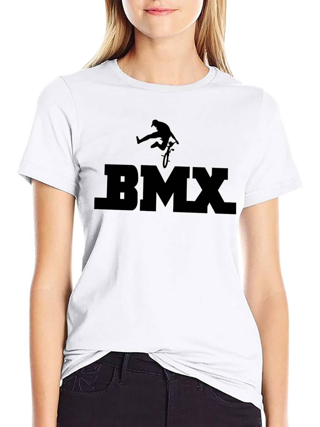 Black BMX Graphic Tee - Extreme Sports Shirt