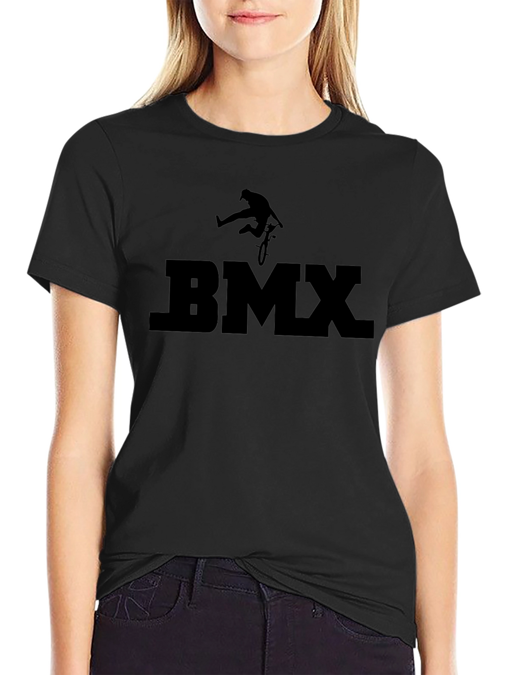 Black BMX Graphic Tee - Extreme Sports Shirt