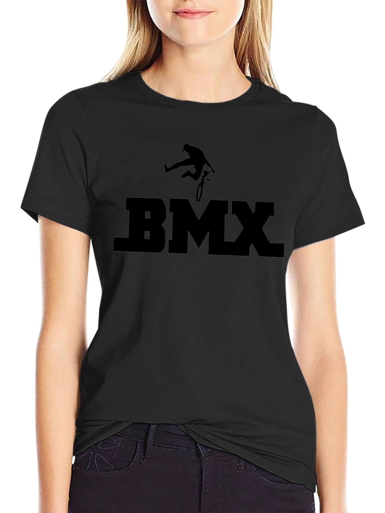 Black BMX Graphic Tee - Extreme Sports Shirt