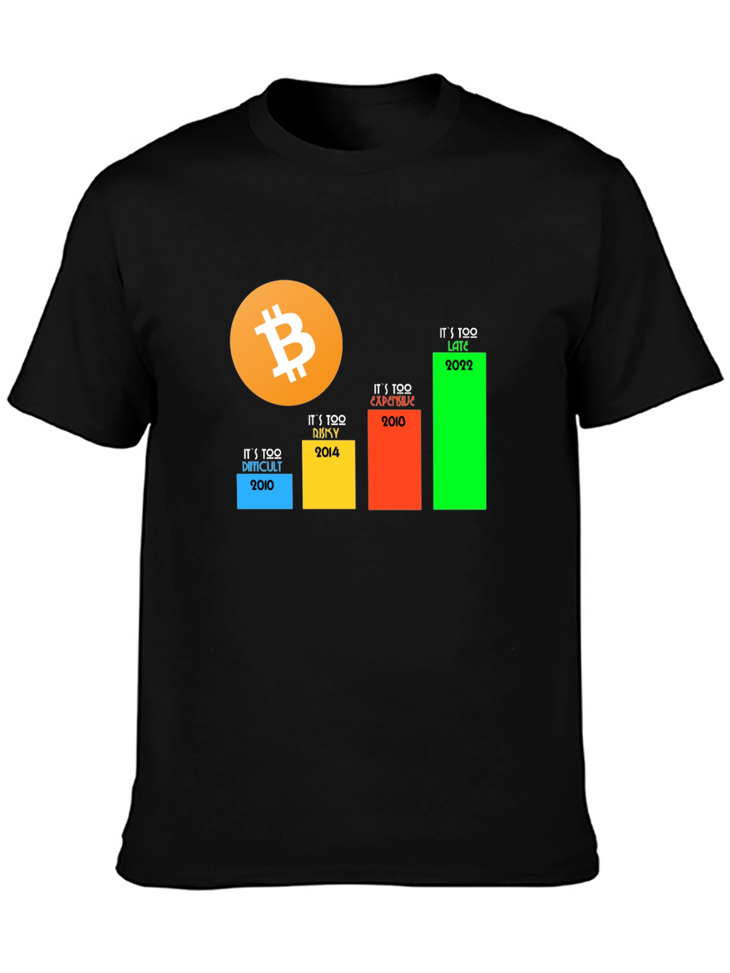 Bitcoin Crypto T-Shirt - Its Too Late