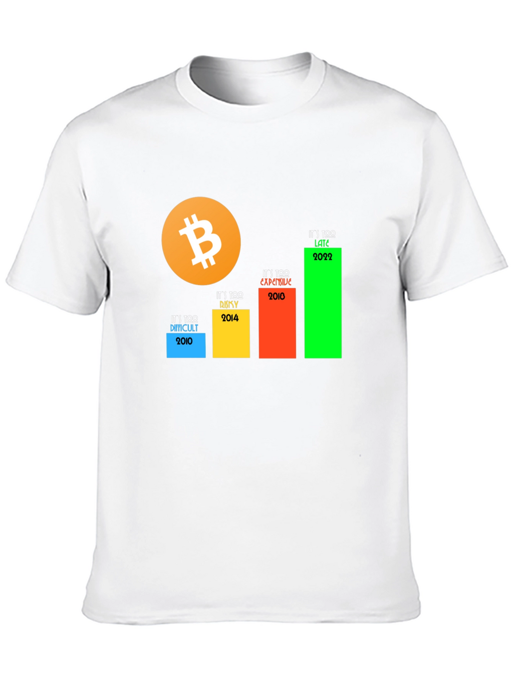 Bitcoin Crypto T-Shirt - Its Too Late