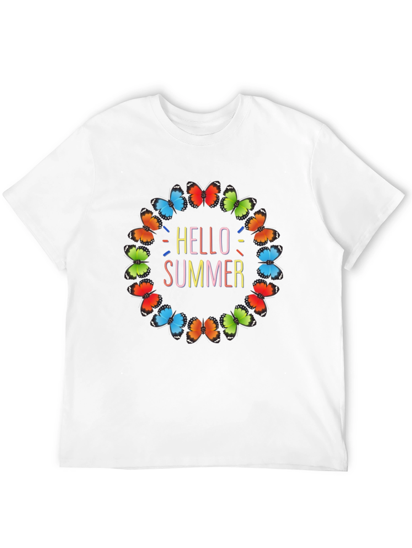 Hello Summer Butterfly Graphic Tee