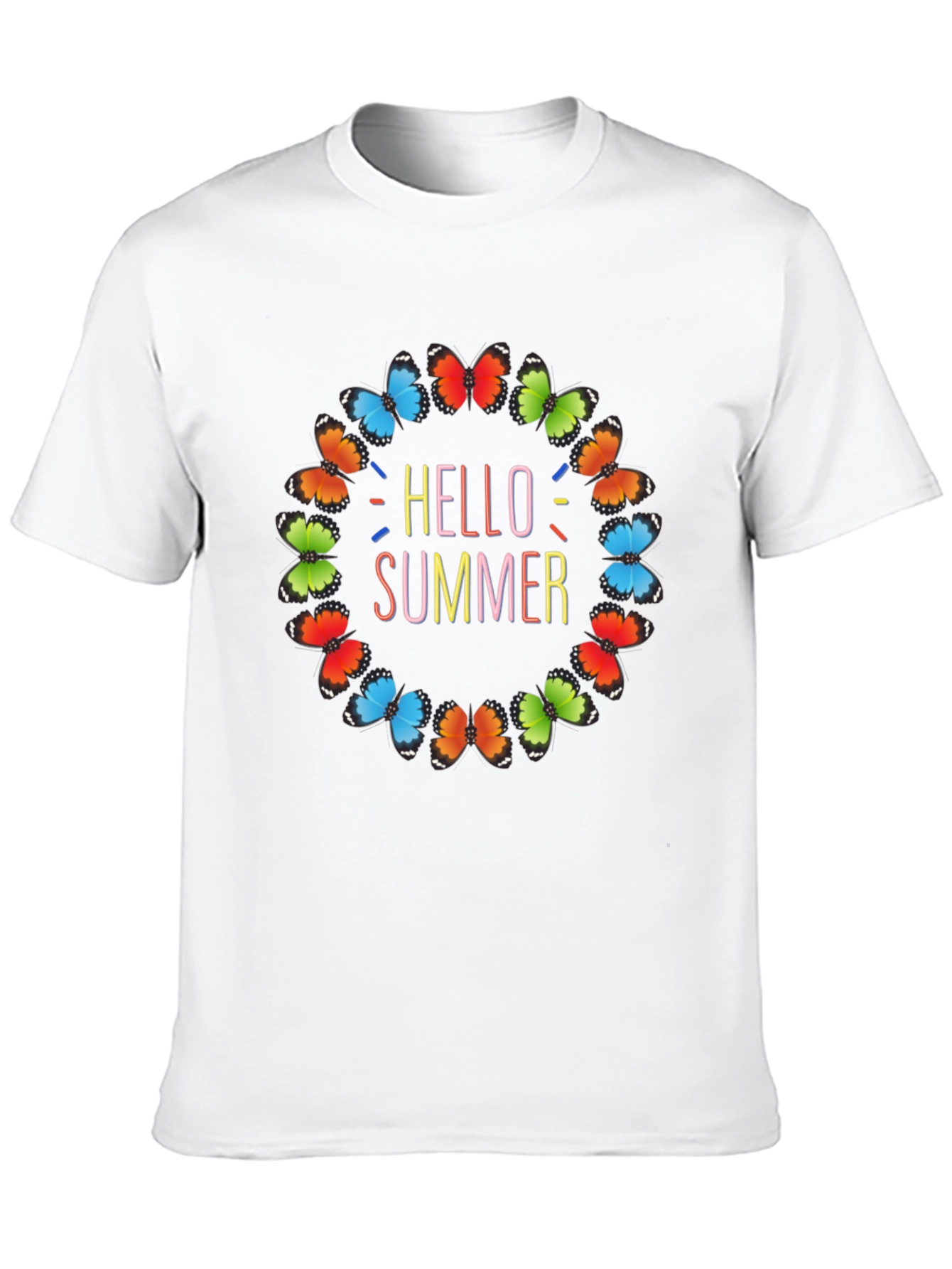 Hello Summer Butterfly Graphic Tee