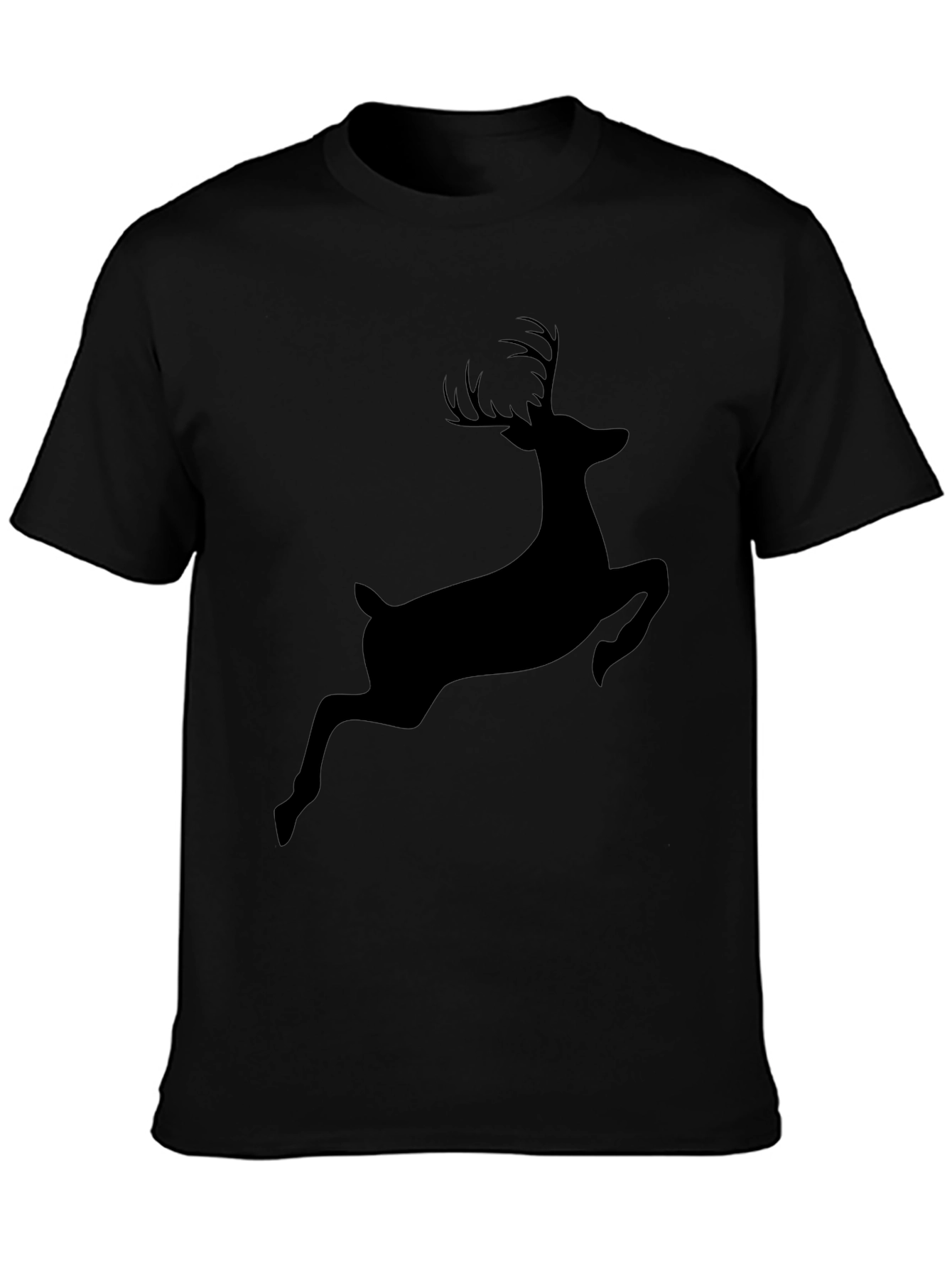 Black Deer Silhouette Tee - Mens Graphic T-Shirt