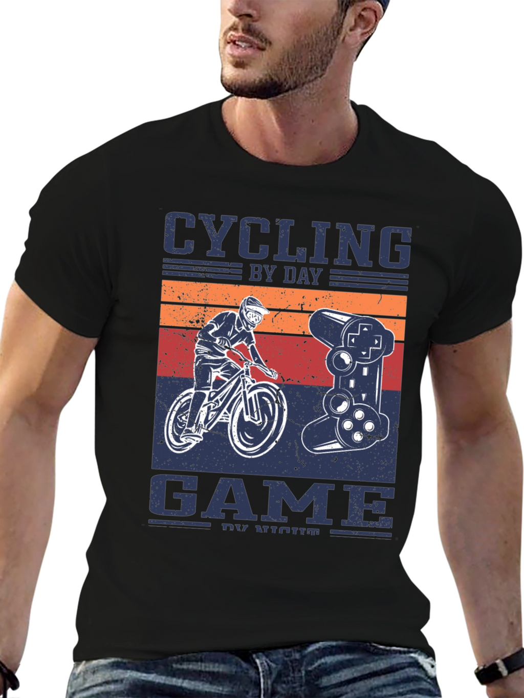 Cycling By Day Gaming By Night T-Shirt