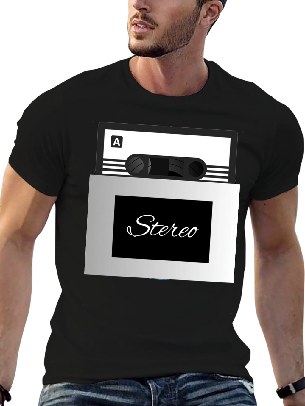 Stereo Cassette Tape Graphic T-Shirt