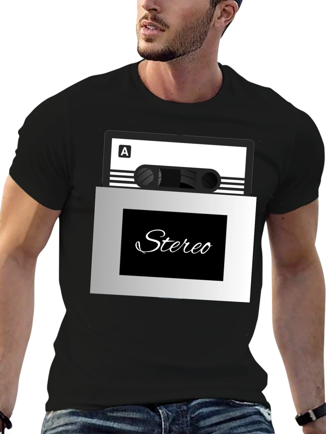 Stereo Cassette Tape Graphic T-Shirt