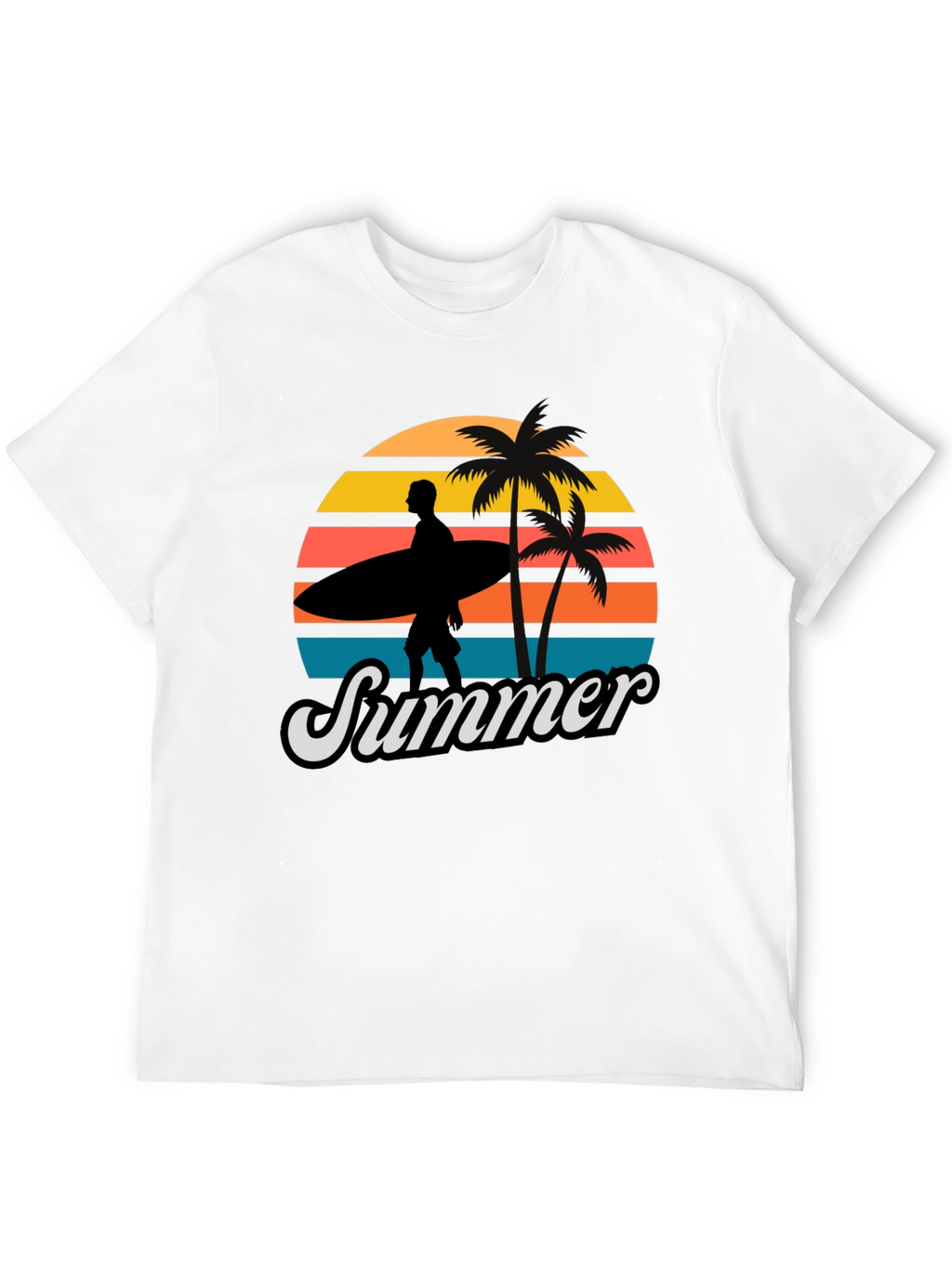 Retro Summer Surfer Graphic Tee - Classic Style