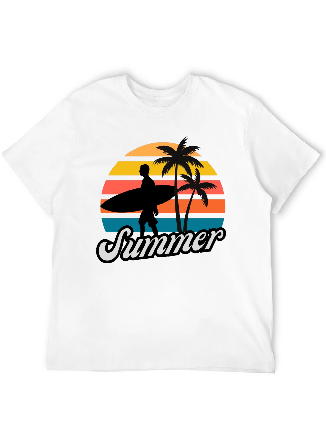 Retro Summer Surfer Graphic Tee - Classic Style