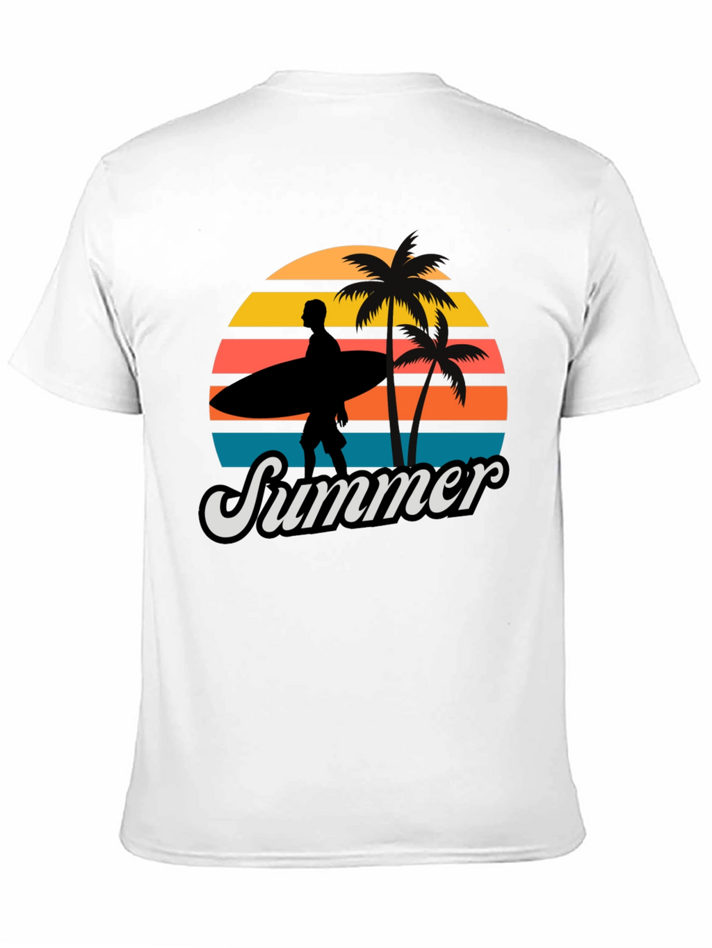 Retro Summer Surfer Graphic Tee - Classic Style
