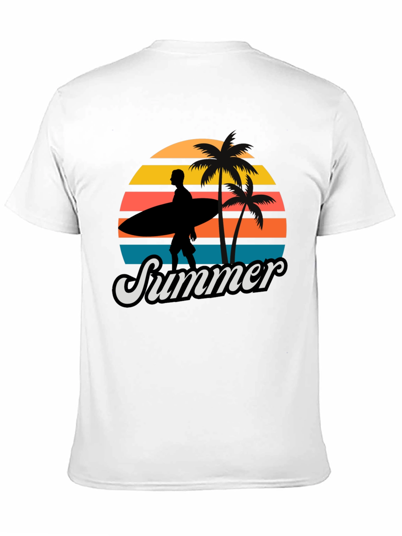 Retro Summer Surfer Graphic Tee - Classic Style