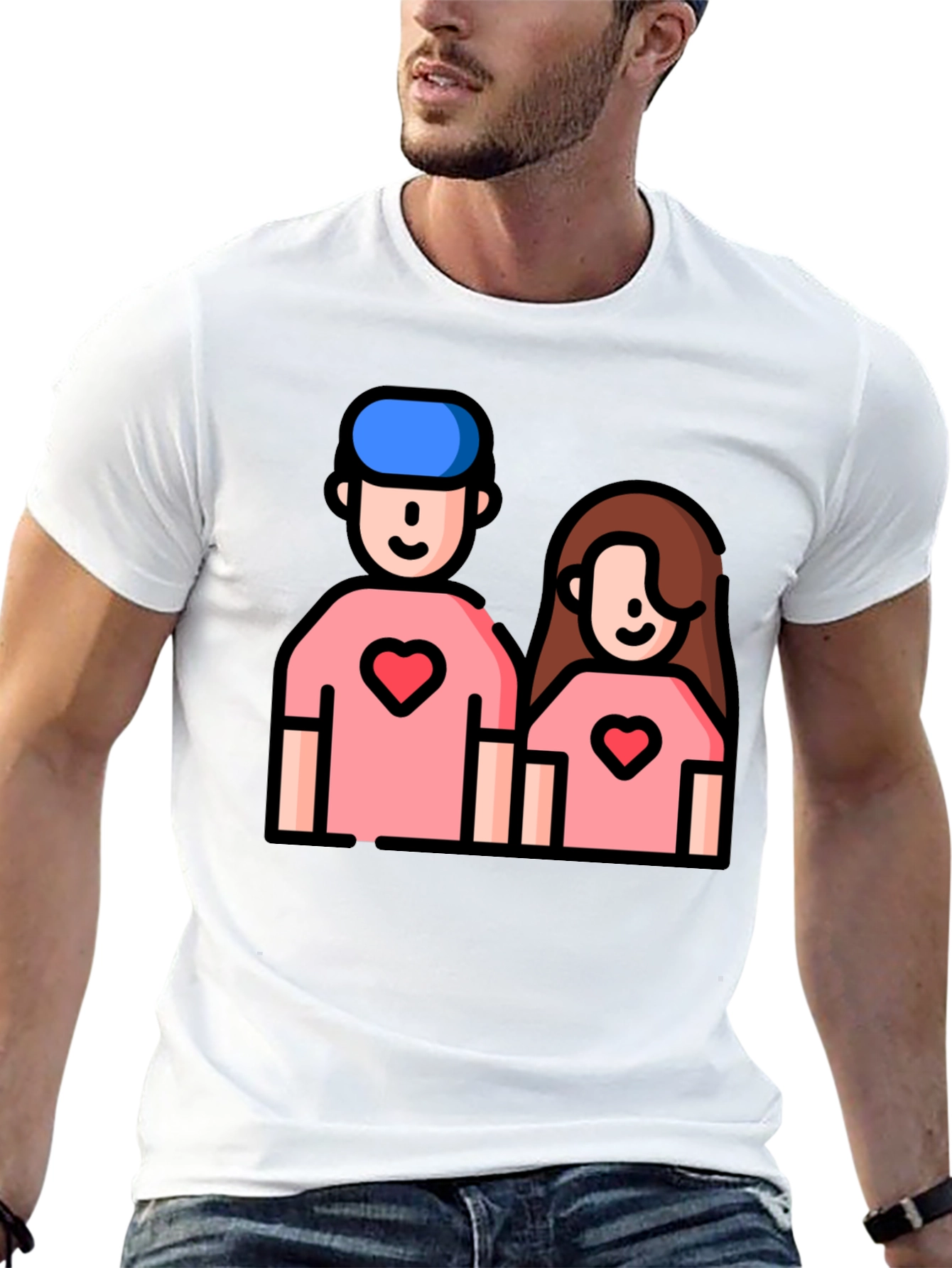 Couple Heart T-Shirt - Cute Love Tee