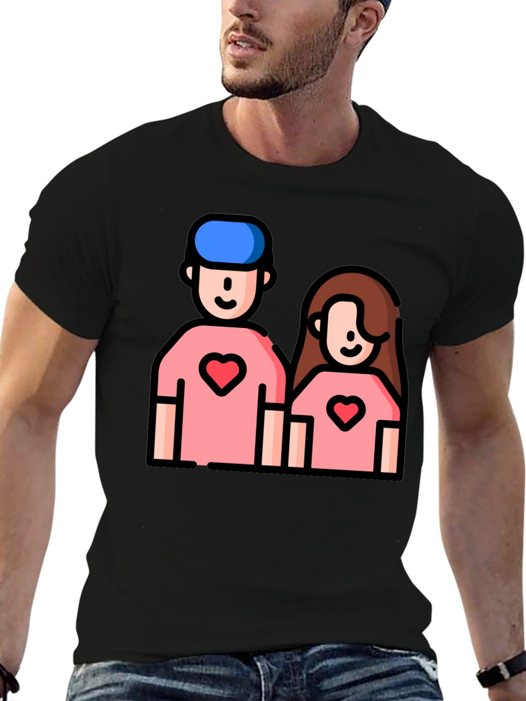 Couple Heart T-Shirt - Cute Love Tee