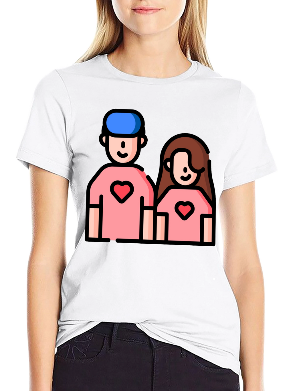 Couple Heart T-Shirt - Cute Love Tee