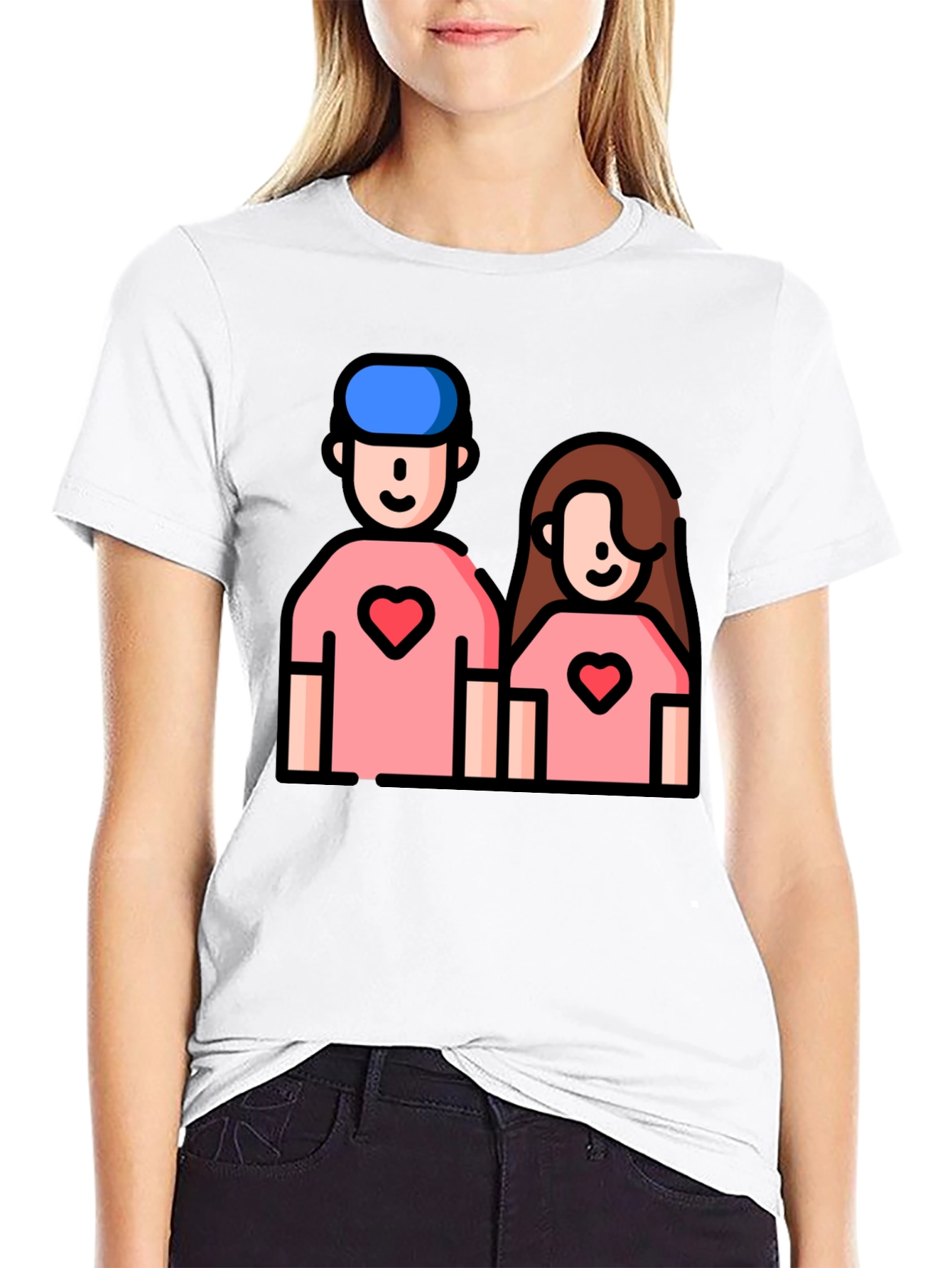 Couple Heart T-Shirt - Cute Love Tee