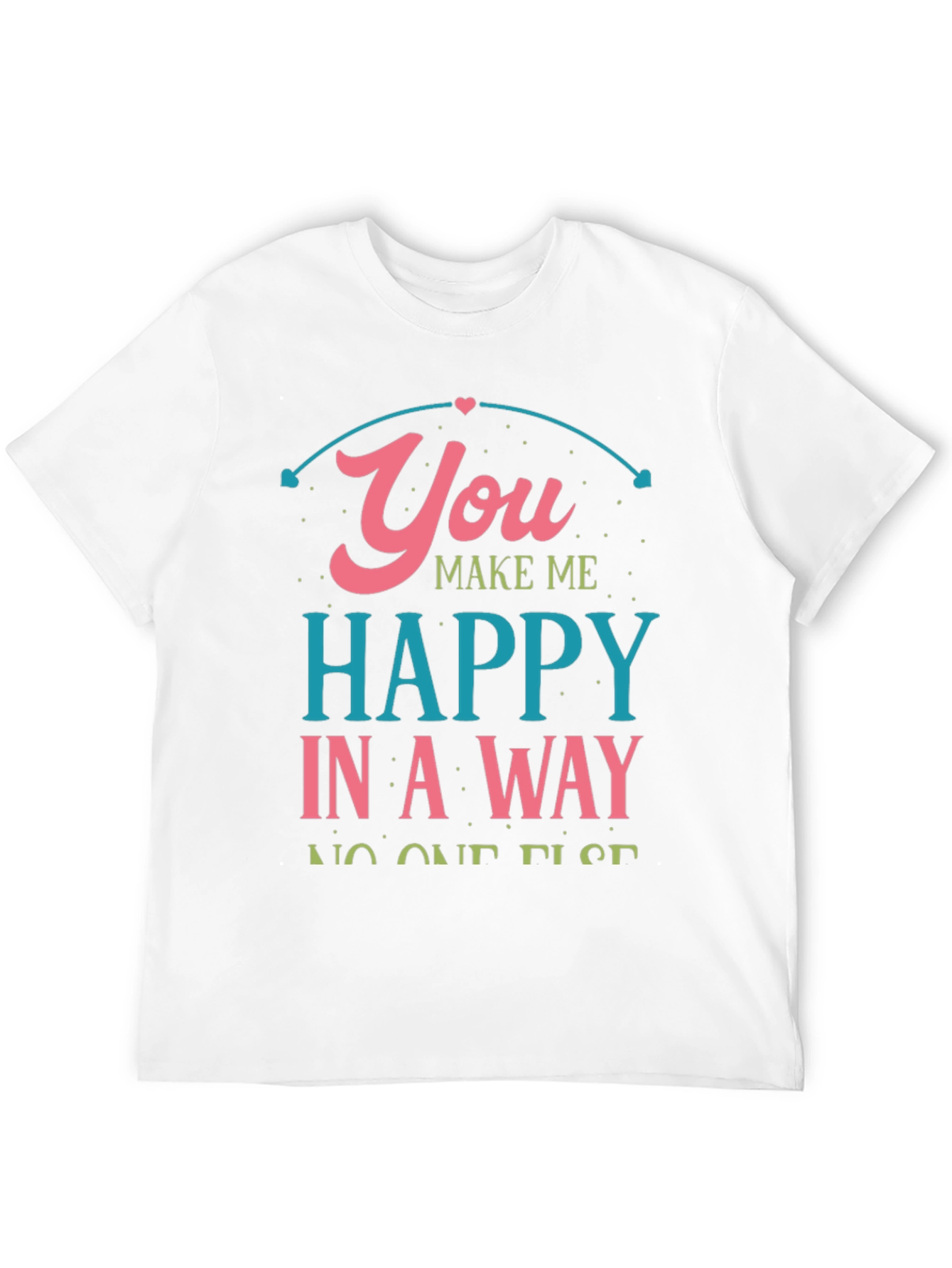 You Make Me Happy Black Graphic Tee