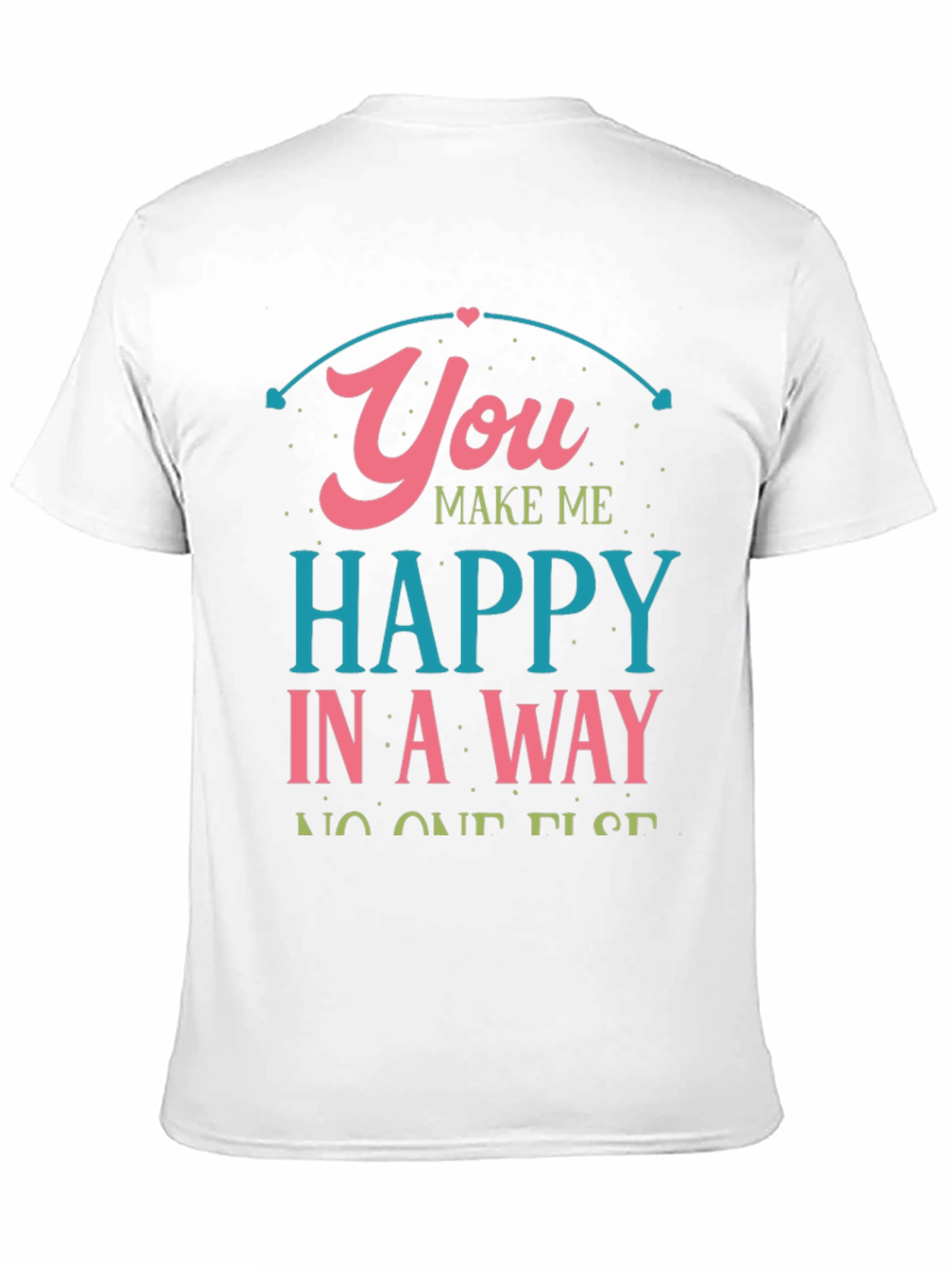 You Make Me Happy Black Graphic Tee