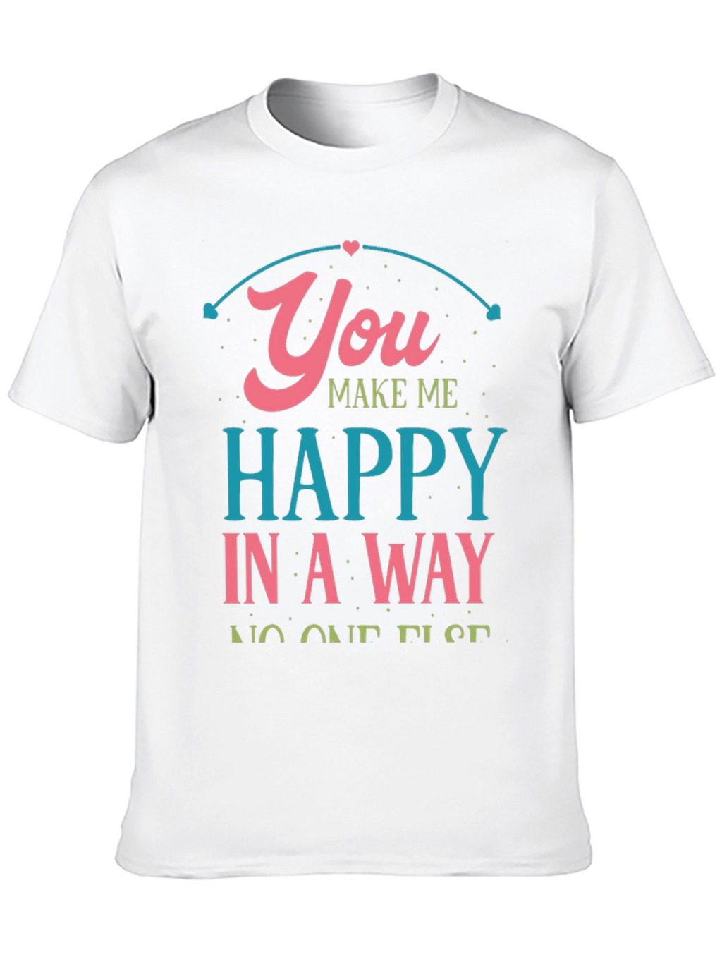 You Make Me Happy Black Graphic Tee