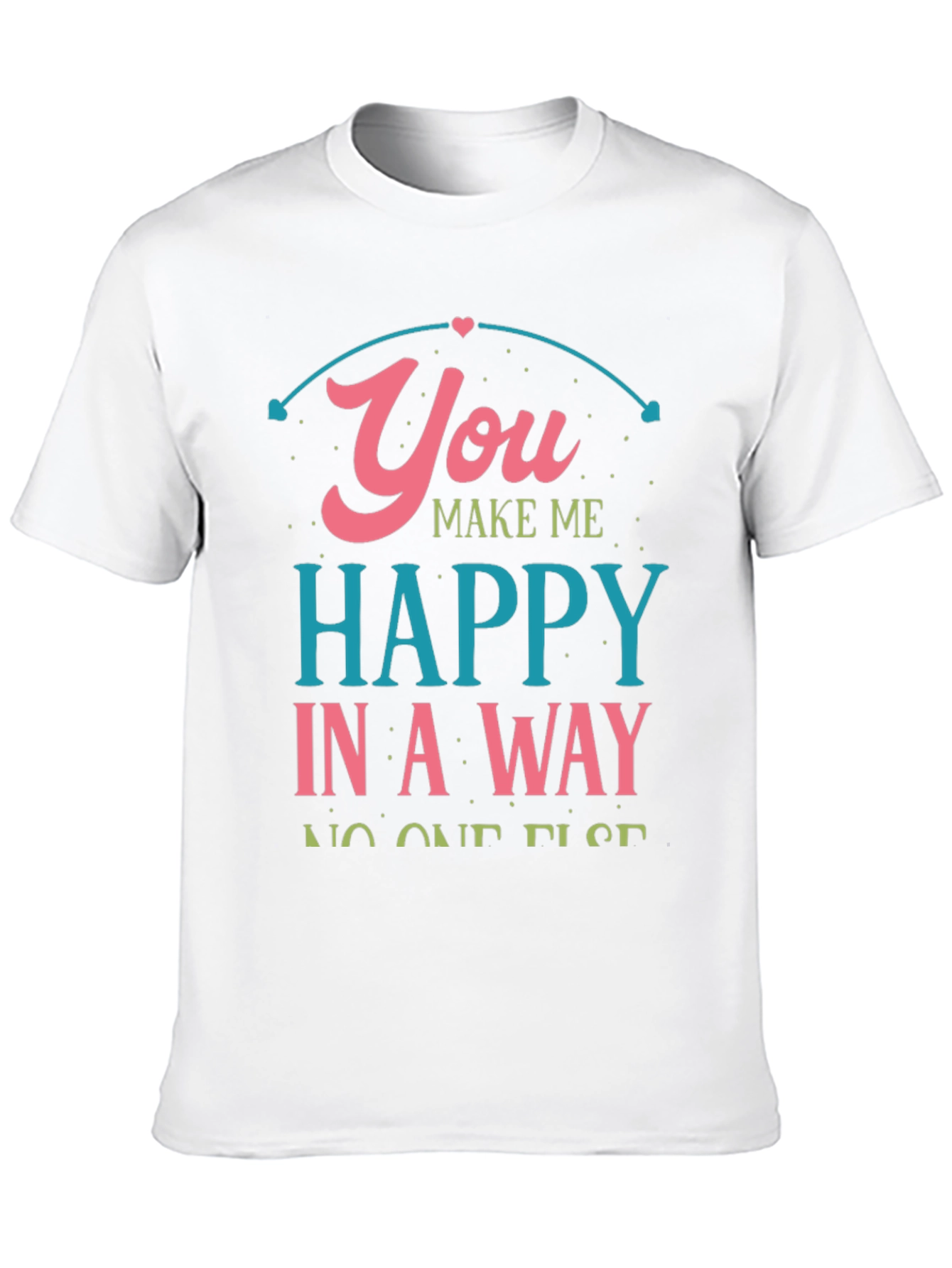 You Make Me Happy Black Graphic Tee