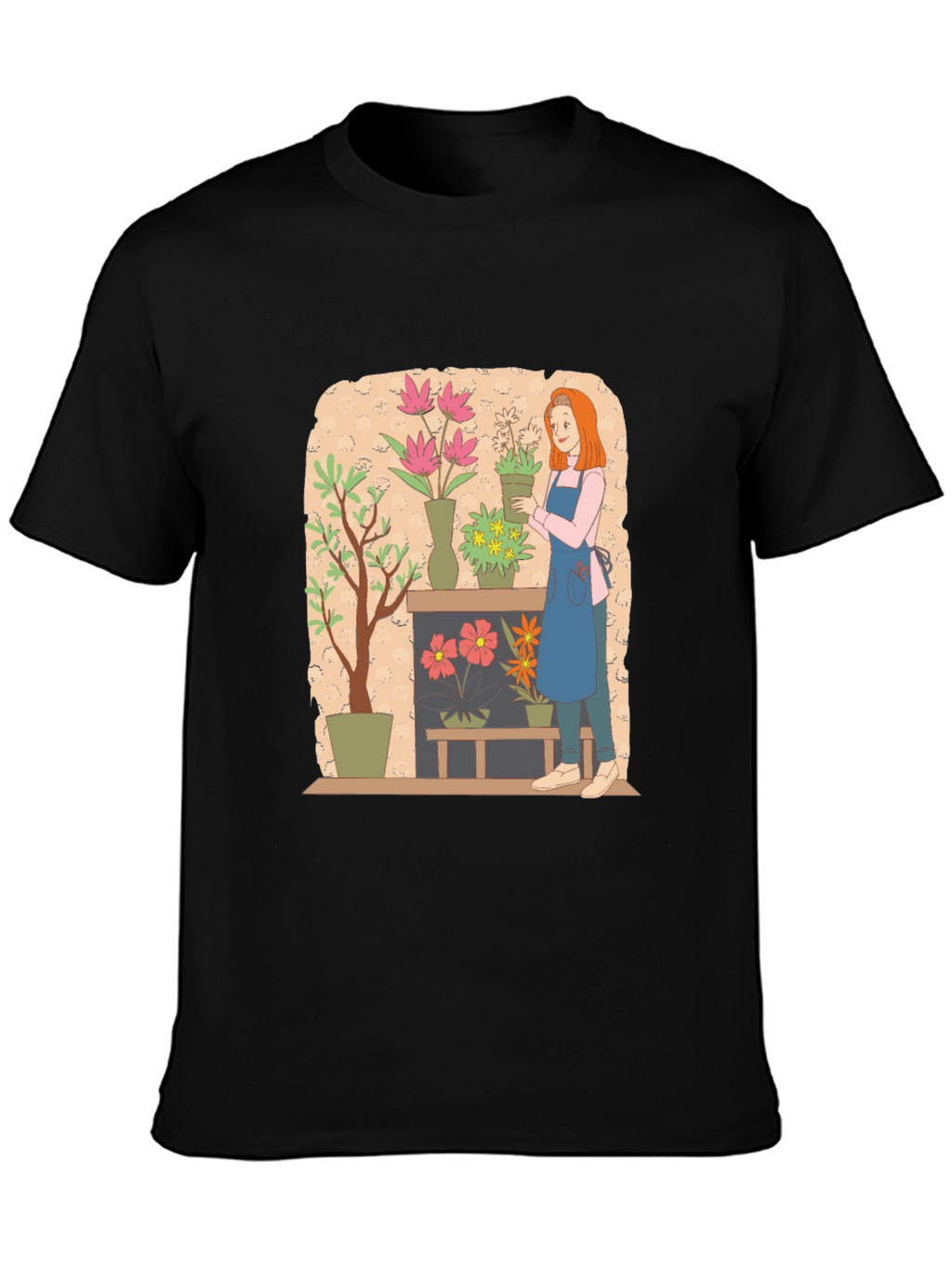 Floral Design Graphic Tee - Artistic Unisex T-Shirt
