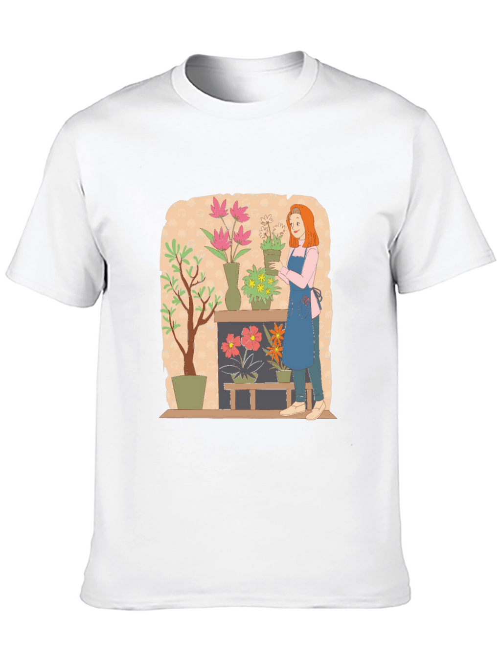 Floral Design Graphic Tee - Artistic Unisex T-Shirt