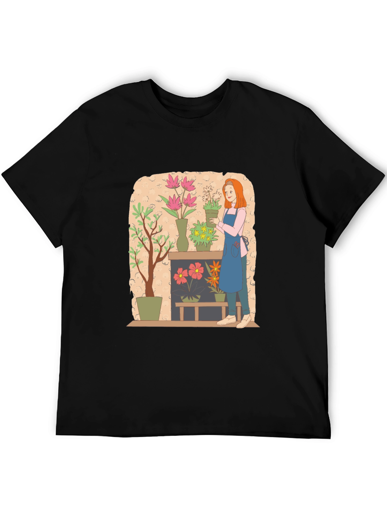 Floral Design Graphic Tee - Artistic Unisex T-Shirt