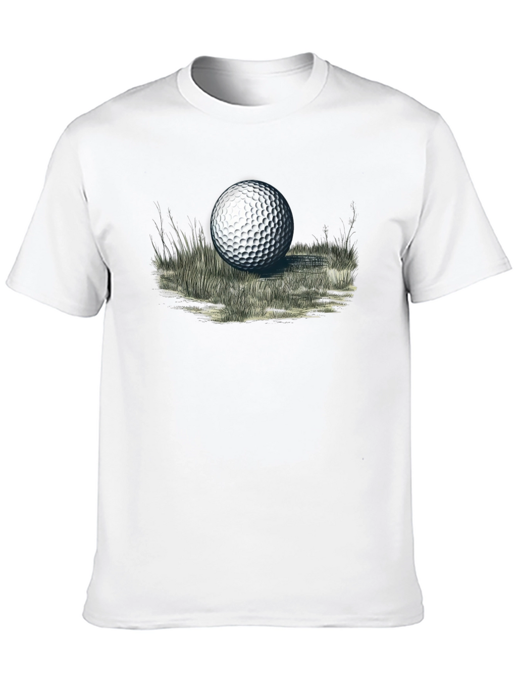 Golf Ball Graphic Tee - Black Cotton