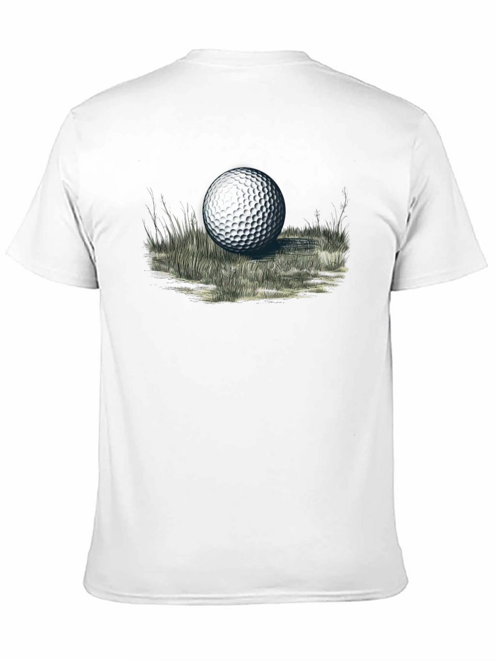 Golf Ball Graphic Tee - Black Cotton