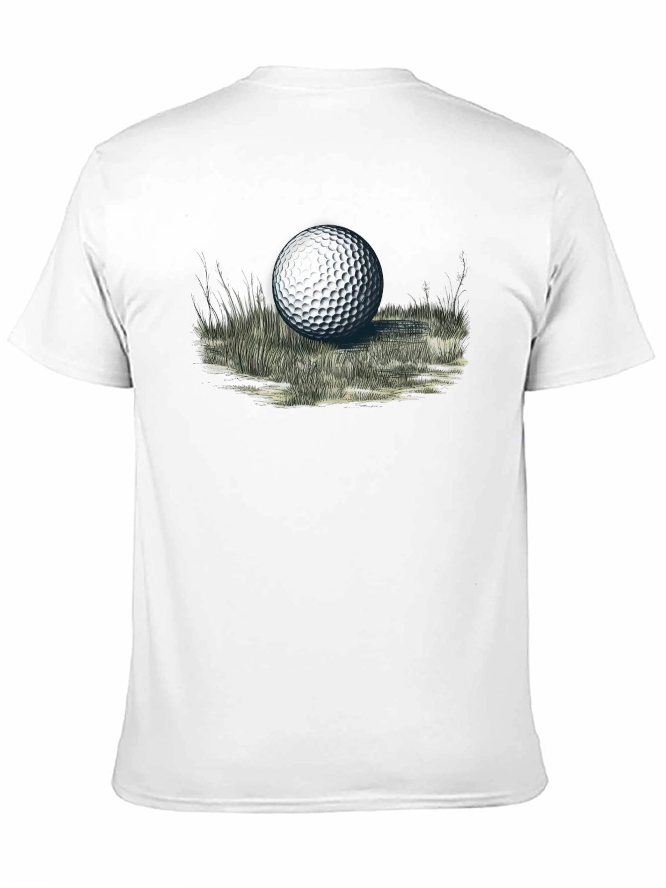 Golf Ball Graphic Tee - Black Cotton