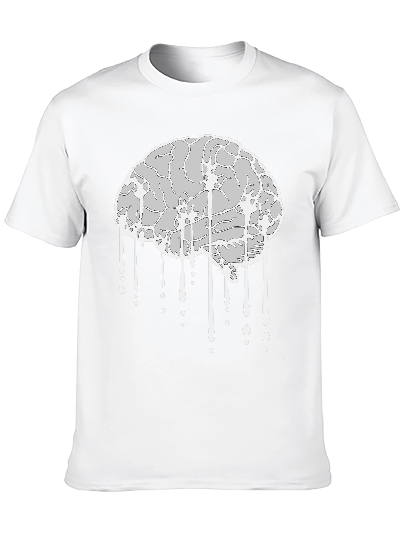 Brain Drip Graphic Tee - Stylish Cotton T-Shirt