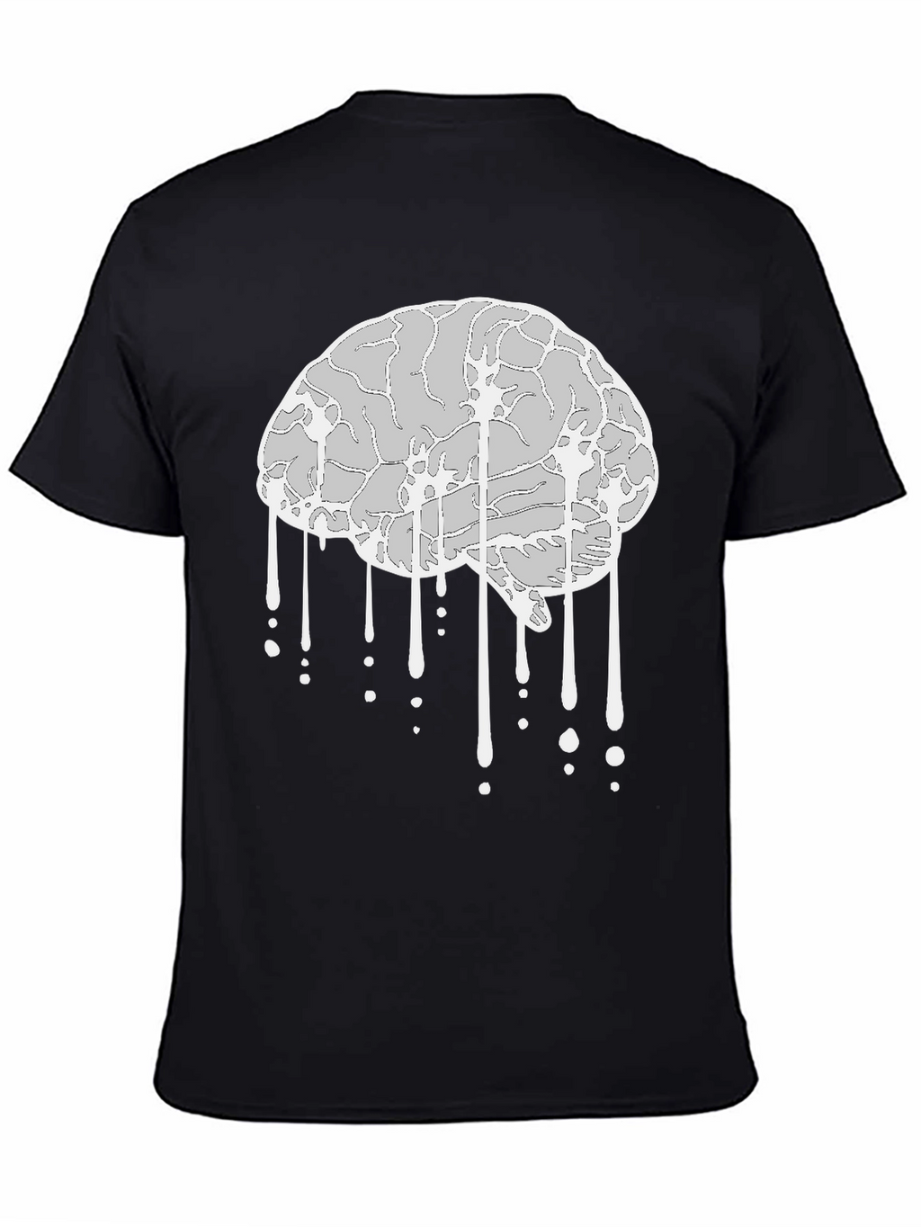 Brain Drip Graphic Tee - Stylish Cotton T-Shirt
