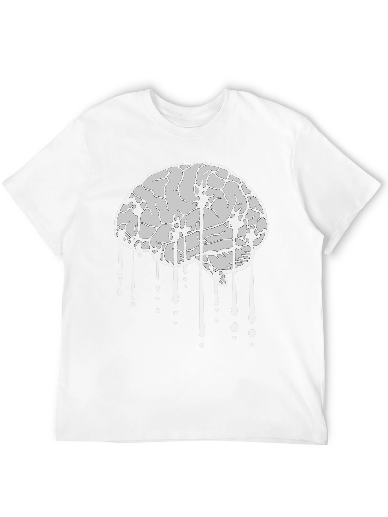 Brain Drip Graphic Tee - Stylish Cotton T-Shirt